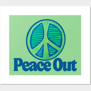 Peace Out Neon Peace Symbol Posters and Art